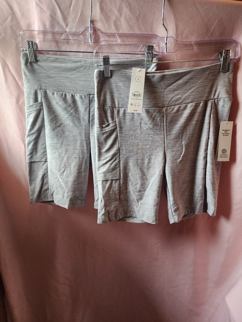 Women’s Gray Active Shorts 2 Pairs Size S/M